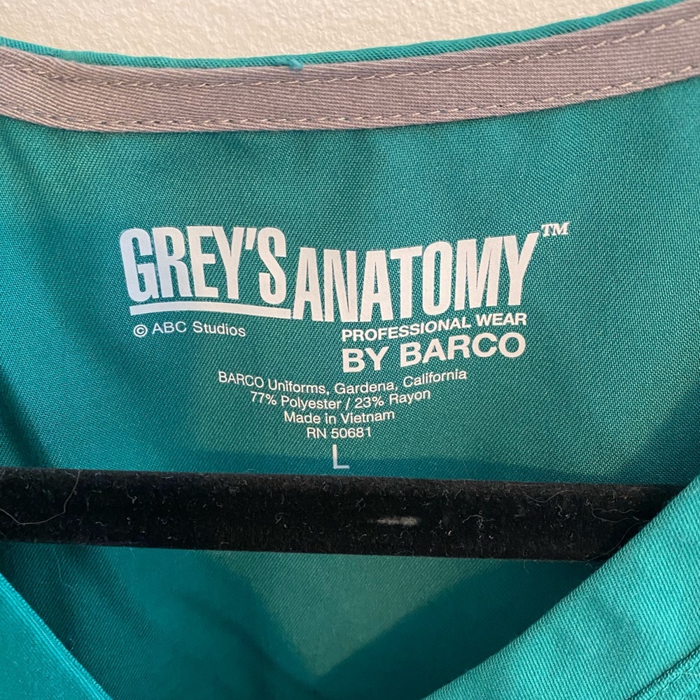 Dark green Greys Anatomy Scrub Top